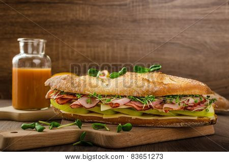 Rustic Baguettes With Smoked Rump