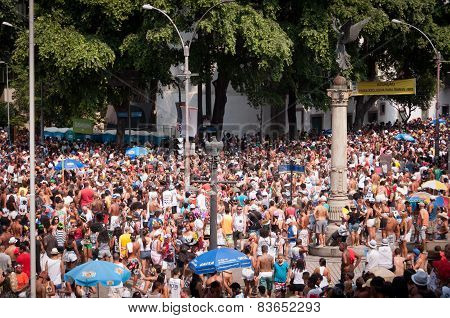 People in the streets of Rio de Janeiro during Carnival