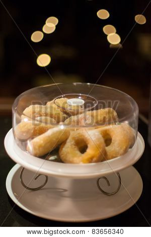 Mini Sugar Coated Doughnuts Piled