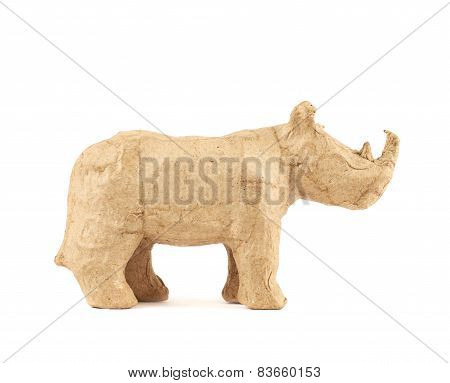 Rhinoceros rhino sculpture isolated