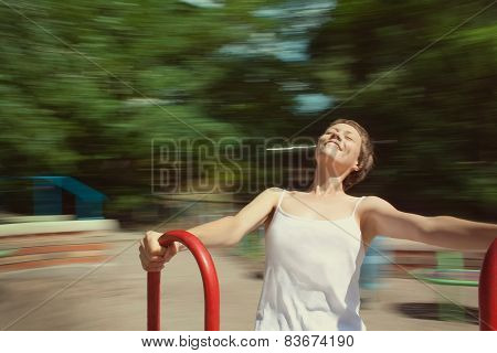 girl on the carousel