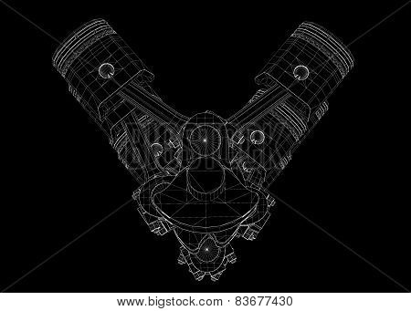 Pistons, V8 Engine
