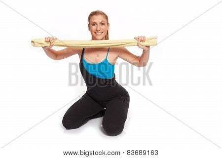 Young Sporty Woman In The Warm-up Workout