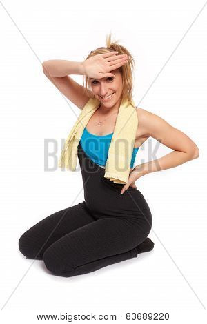 Young Sporty Woman In The Warm-up Workout