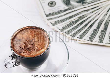 coffee and money