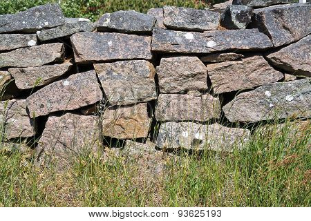 Drystone wall fence