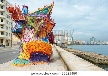 HAVANA,CUBA - JUNE 15:2015 : Art installation at the Havana Biennale