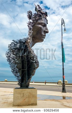 HAVANA,CUBA - JUNE 15:2015 : Art installation at the Havana Biennale