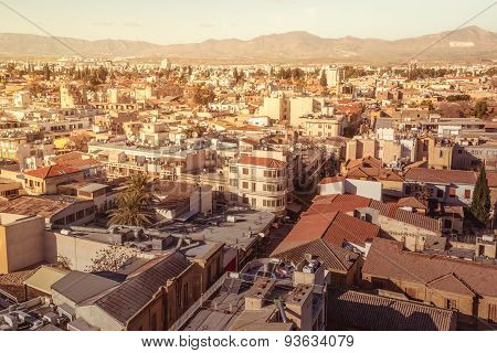 Aerial view of Ledra street. Nicosia. Cyprus