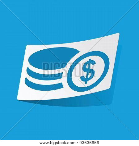 Dollar rouleau sticker