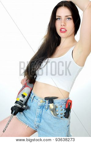 Girl With Driller