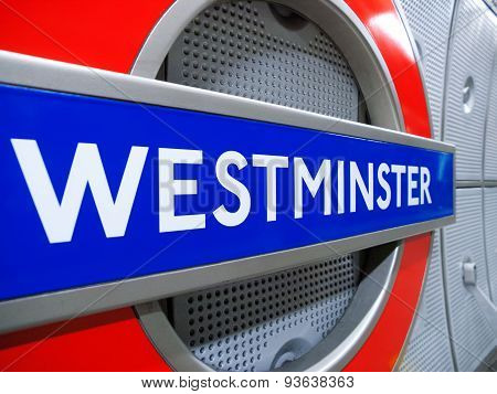 Westminster Underground Sign, London