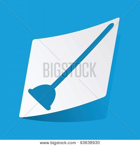 Plunger sticker