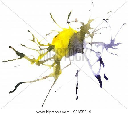 Beautiful traced vector watercolor splatter.