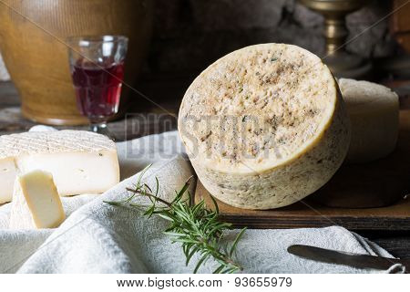 French goat cheese with mystic light effect