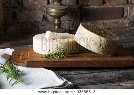 French goat cheese with mystic light effect