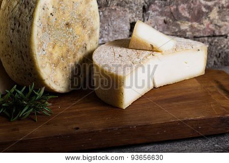 French goat cheese with mystic light effect