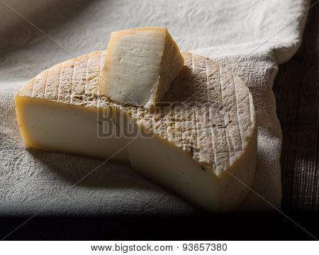 French goat cheese with mystic light effect