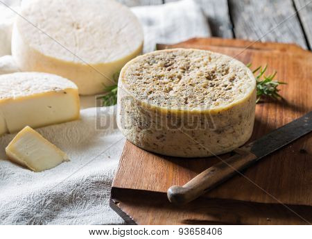 French goat cheese with mystic light effect