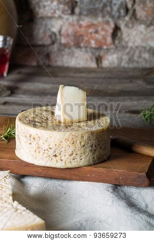 French goat cheese with mystic light effect