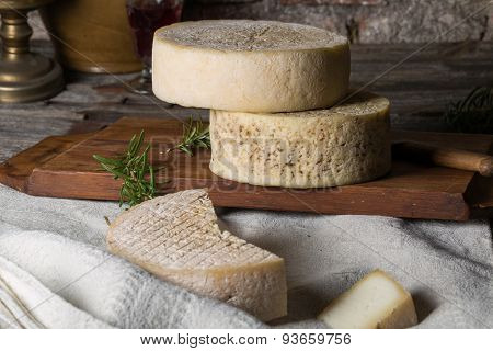 French goat cheese with mystic light effect