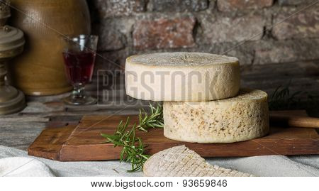 French goat cheese with mystic light effect