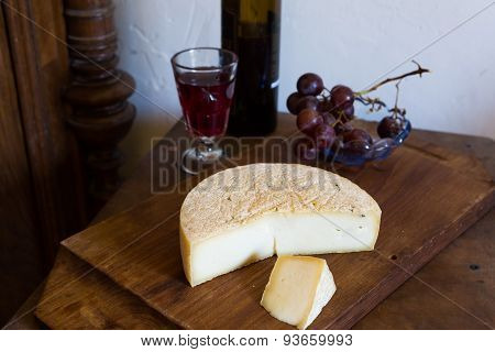 French goat cheese with mystic light effect