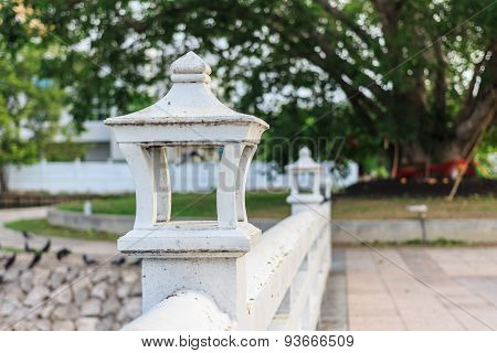 Thai Lamp On A Brige