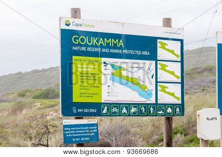 Map Of The Goukamma Nature Reserve