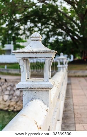Thai Lamp On A Brige