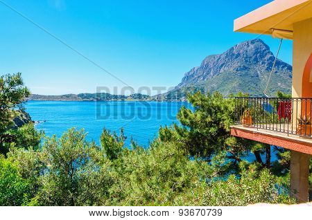 Breathtaking view on sea and remote Island, Greece