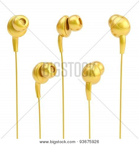 In-ear headphones isolated