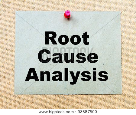 Root Cause Analysis  Written On Paper Note