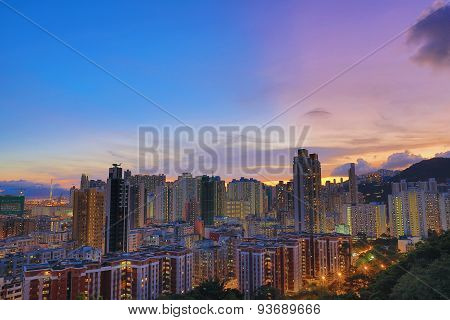 Downtown Of Hong Kong, High Density, Poor Area.