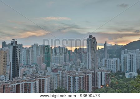 Downtown Of Hong Kong, High Density, Poor Area.