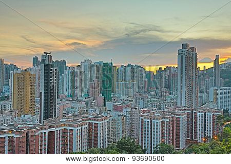 Downtown Of Hong Kong, High Density, Poor Area.