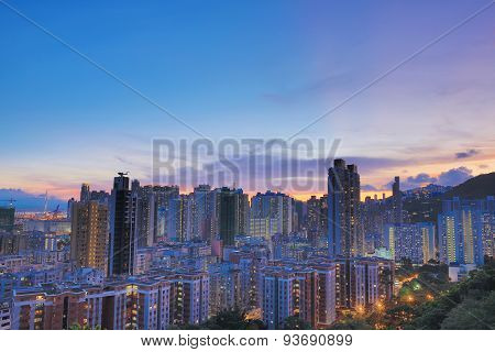 Downtown Of Hong Kong, High Density, Poor Area.