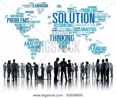 Solution Solve Problem Strategy Vision Decision Concept