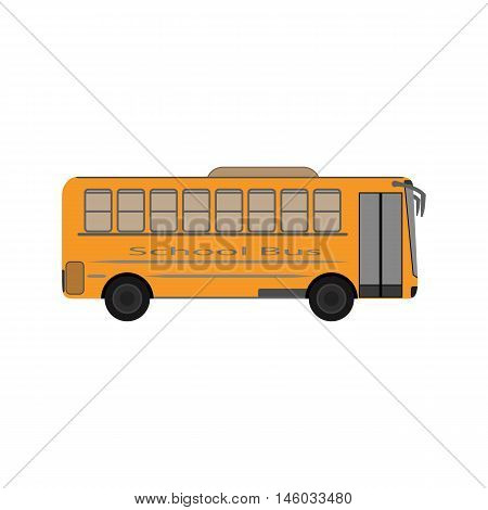 bus school transportation education yellow vector illustrator