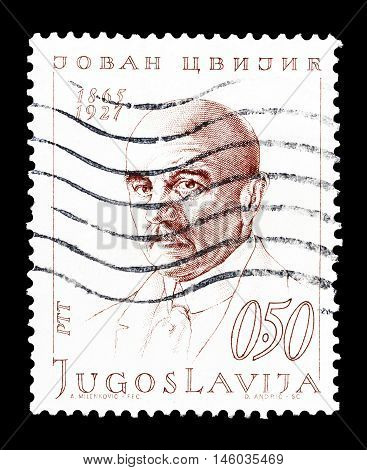 YUGOSLAVIA - CIRCA 1970 : Cancelled postage stamp printed by Yugoslavia, that shows Jovan Cvijic.