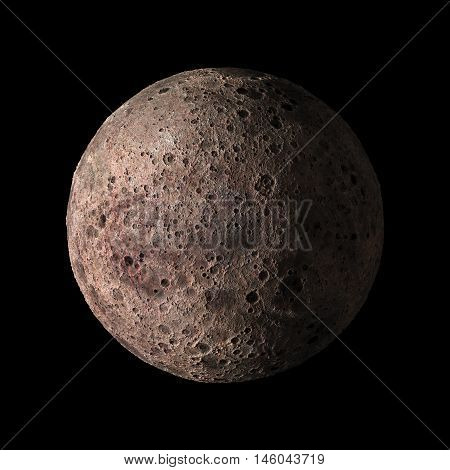 Alien Solar System Planet On Black Background 3D Rendering. Elements Of This Image Furnished By Nasa