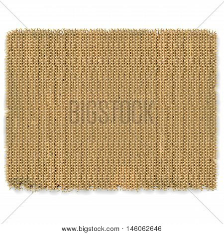 Vector Sackcloth Frame isolated on white background