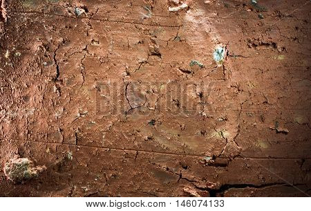 macro of single brick texture with rough surface - background
