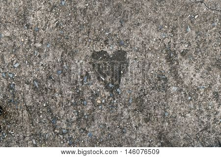 it is Heart on Cement floor on my home
