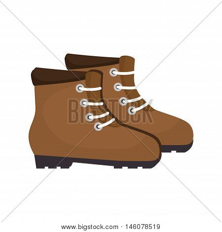 industrial construction boots shoes security equipment vector illustration