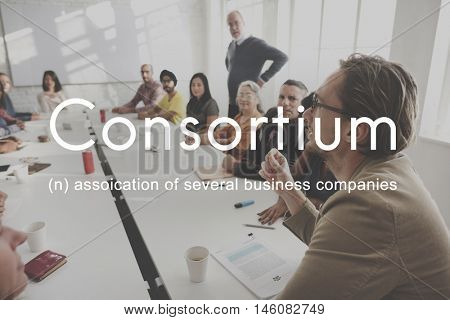 Consortium Alliance Combine Cooperative Group Concept