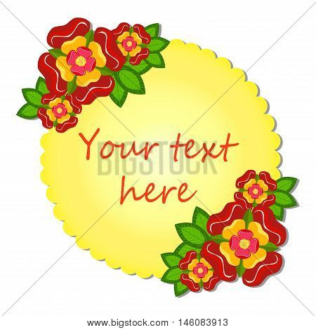 Vector background with Flower. Frame for text.