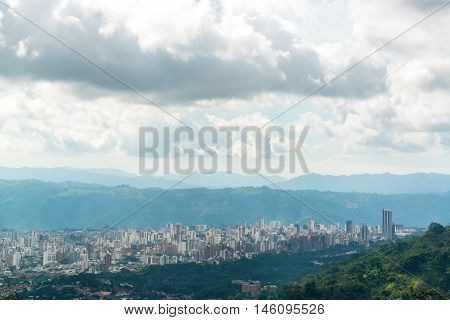 A cityscape view of the city of Bucaramanga Colombia