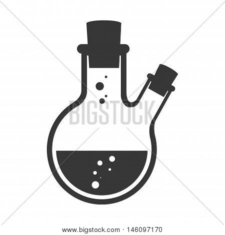 straus flask liquid chemical chemistry bottle laboratory scientific object silhouette vector illustration