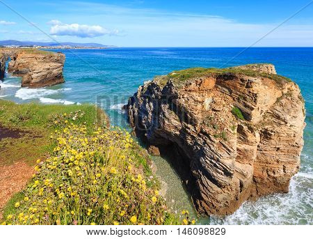 Cantabric Coast Summer Landscape.